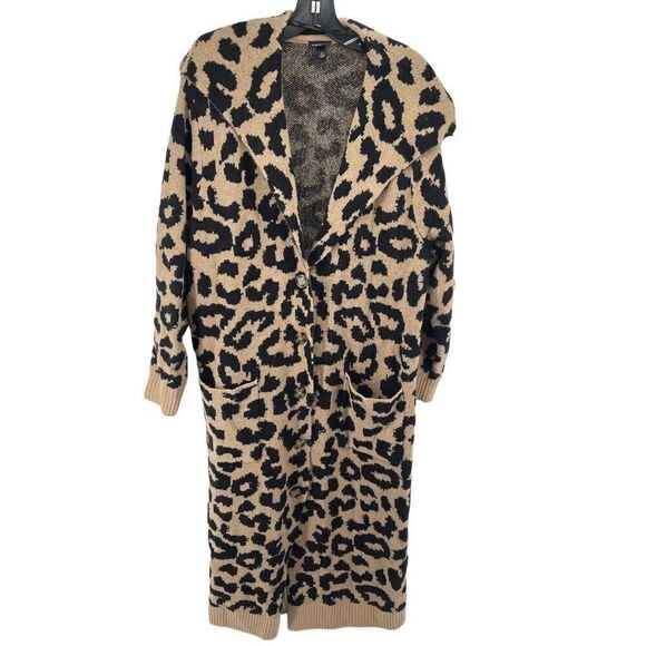 Torrid Womens Cardigan Sweater Longline Acrylic Stretch Sweater Brown Black 2 2X - Picture 11 of 13